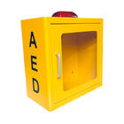 노란 스트로브 빛을 가진 색깔에 의하여 경보되는 AED 세동 제거기 내각