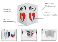/ 90 도 평평하게 / 브이형 세동제거기는 인쇄할 수 있는 AED 안전 부호 응급 치료에 서명합니다