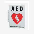 표시되어 있는 2개의 방법 편평한 AED 벽 표시, AED 254x177mm의 90도 표시