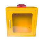 노란 스트로브 빛을 가진 색깔에 의하여 경보되는 AED 세동 제거기 내각