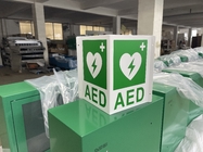 하얀 벽은 AED 벽 간판 녹색 플라스틱 세동제거기 AED 승리의 사인 맞춘 알루미늄 AED 징후를 탑재합니다